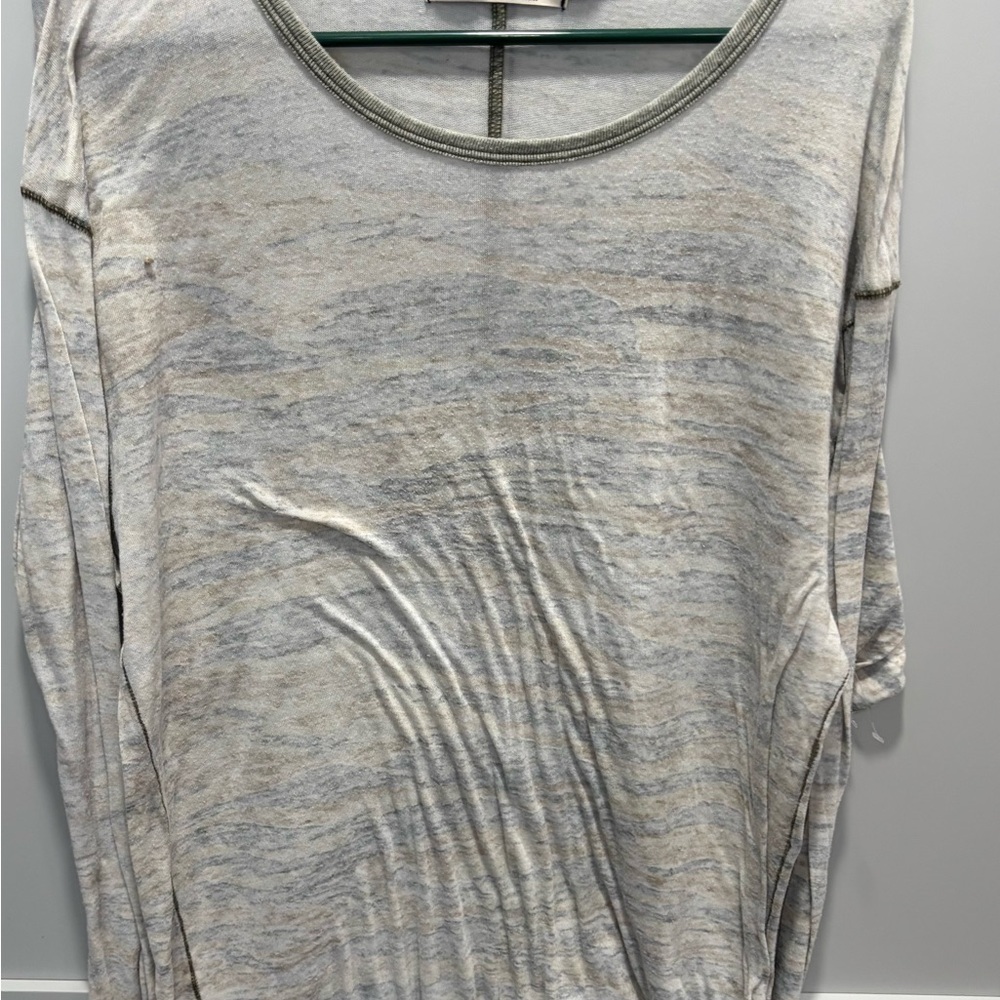 We The Free Space Dyed  Burnout Lightweight Long Sleeved T Shirt Large